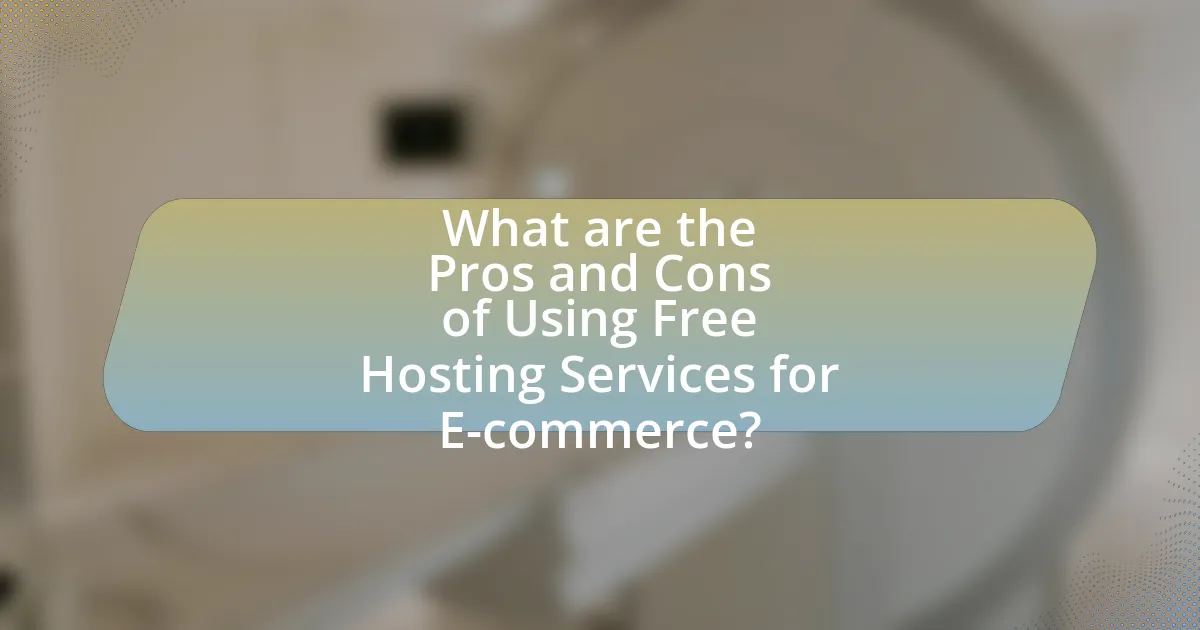 What are the Pros and Cons of Using Free Hosting Services for E-commerce?